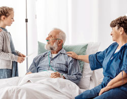 family with hospice patient