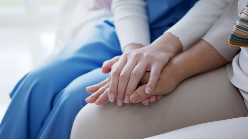 hospice care patient with nurse